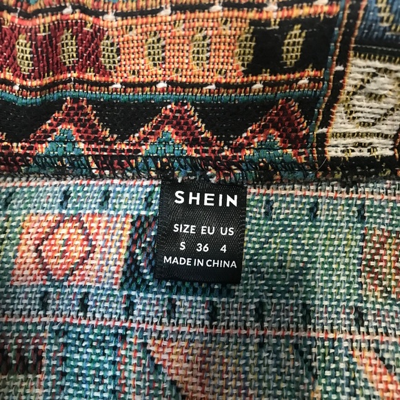 Geometric Patchwork Jacket | Boho Vintage-Style Tapestry Coat - Picture 12 of 12